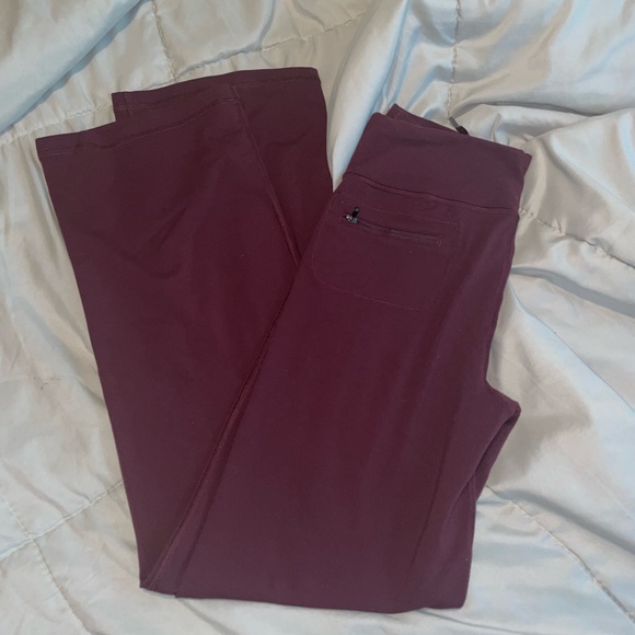 lululemon athletica Pants - Lululemon size 8 wide leg Burgundy Pants